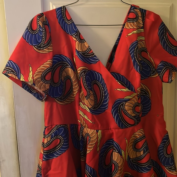 African Print High Low Dress - Picture 2 of 9